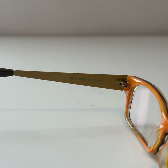 Bevel Specs 3574 Mitch COL. CW Eyeglasses Size 48-17 Unisex Brown Horn main image 6